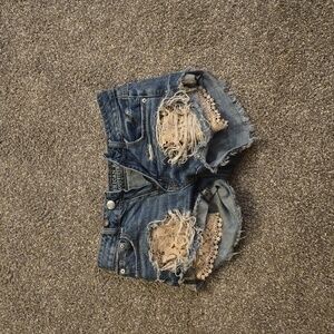 Lace ripped american eagle shorts size 4
